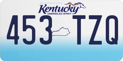 KY license plate 453TZQ