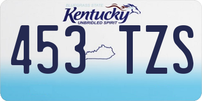 KY license plate 453TZS
