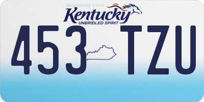 KY license plate 453TZU