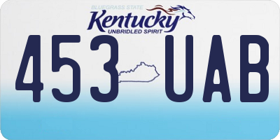 KY license plate 453UAB