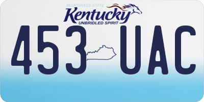 KY license plate 453UAC