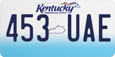 KY license plate 453UAE