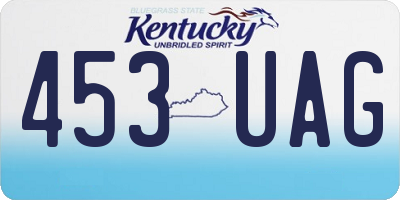 KY license plate 453UAG