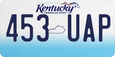 KY license plate 453UAP