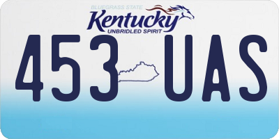 KY license plate 453UAS