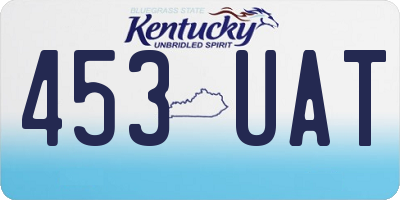 KY license plate 453UAT