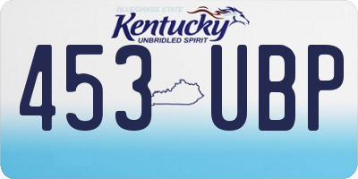 KY license plate 453UBP