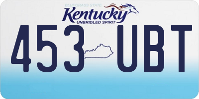 KY license plate 453UBT