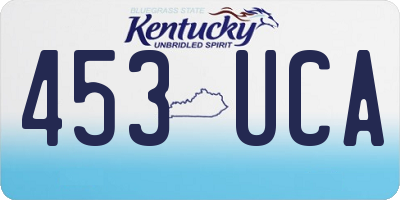 KY license plate 453UCA