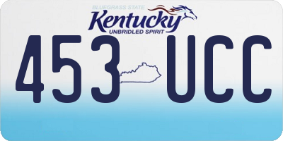 KY license plate 453UCC