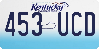 KY license plate 453UCD