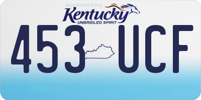 KY license plate 453UCF