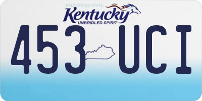 KY license plate 453UCI