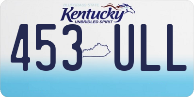 KY license plate 453ULL