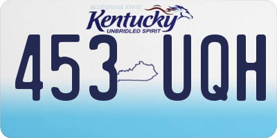 KY license plate 453UQH
