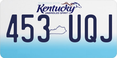 KY license plate 453UQJ
