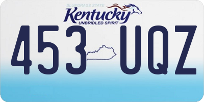 KY license plate 453UQZ
