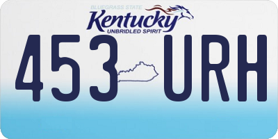 KY license plate 453URH
