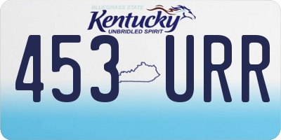 KY license plate 453URR