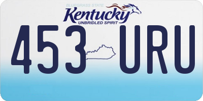 KY license plate 453URU