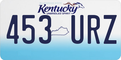 KY license plate 453URZ