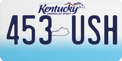 KY license plate 453USH