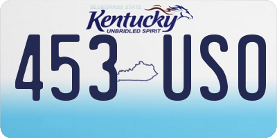 KY license plate 453USO