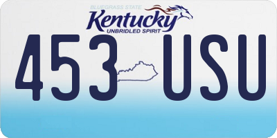 KY license plate 453USU