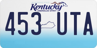 KY license plate 453UTA