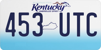KY license plate 453UTC