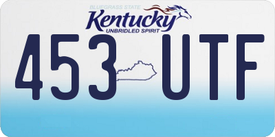 KY license plate 453UTF