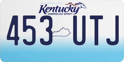 KY license plate 453UTJ