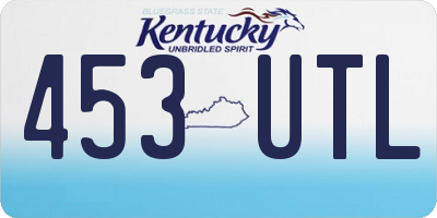 KY license plate 453UTL