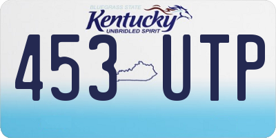KY license plate 453UTP