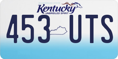 KY license plate 453UTS