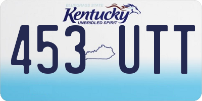 KY license plate 453UTT