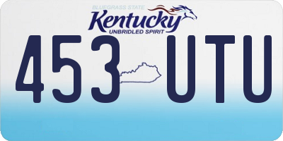 KY license plate 453UTU