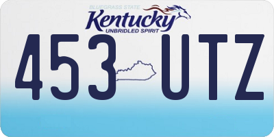 KY license plate 453UTZ