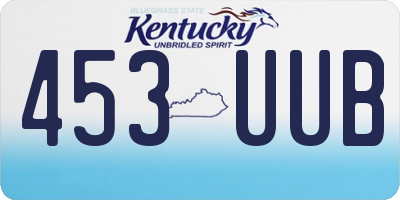 KY license plate 453UUB