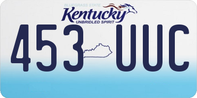 KY license plate 453UUC