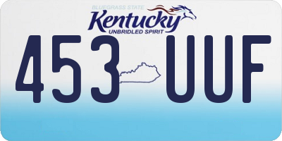 KY license plate 453UUF