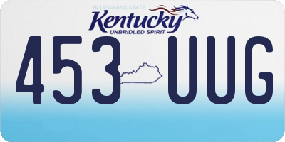 KY license plate 453UUG