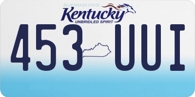 KY license plate 453UUI
