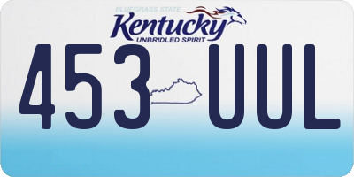 KY license plate 453UUL