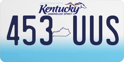 KY license plate 453UUS