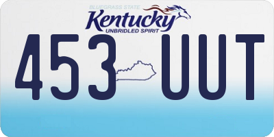 KY license plate 453UUT