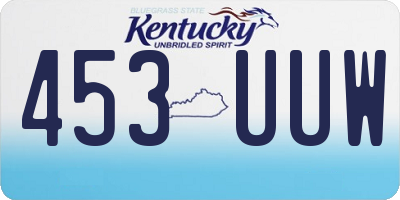 KY license plate 453UUW