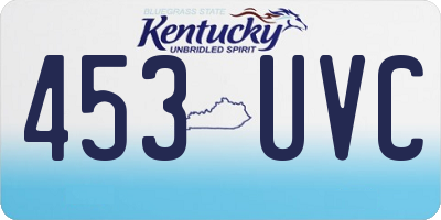 KY license plate 453UVC