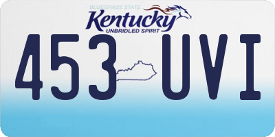 KY license plate 453UVI