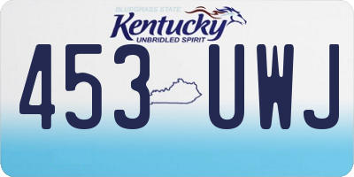 KY license plate 453UWJ